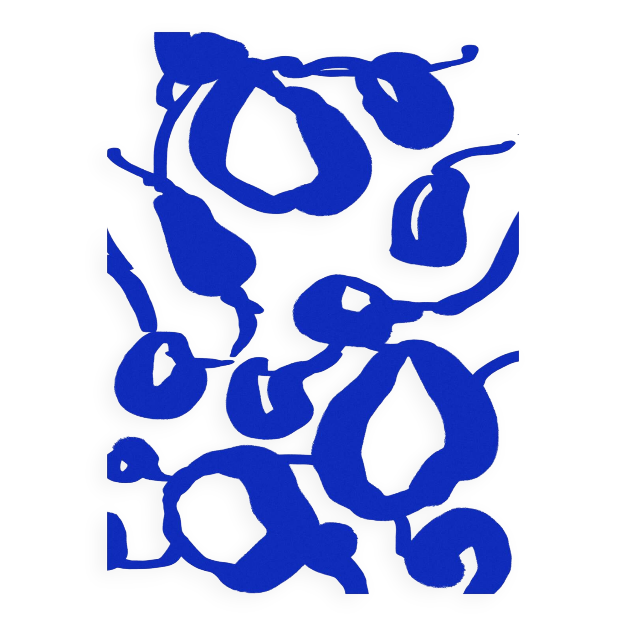 Abstract blue composition giclee print