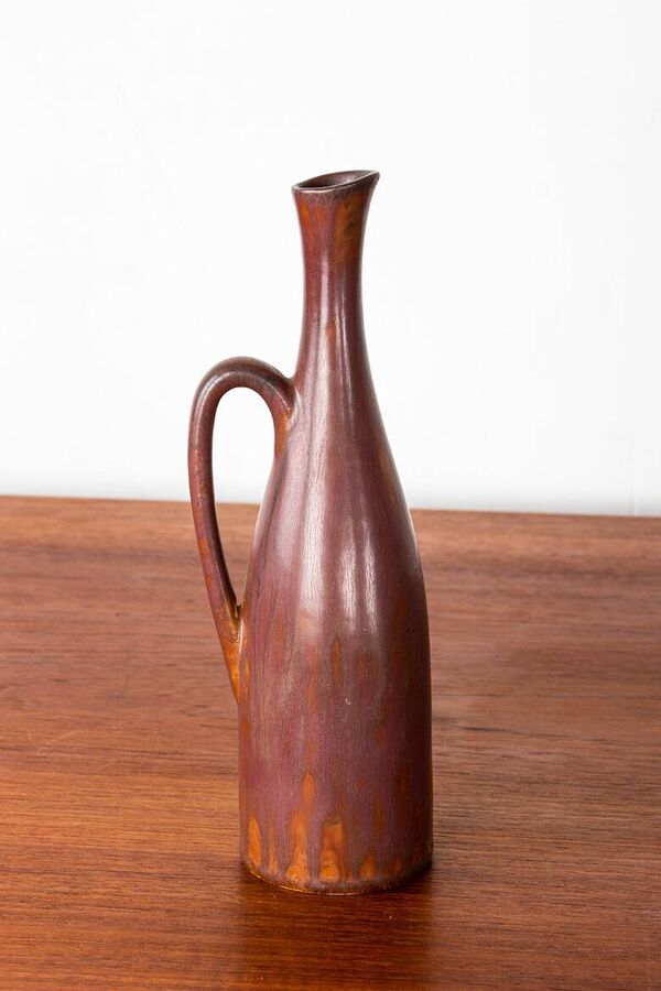Vase en céramique émaillée marrons par Gunnar Nylund pour Rörstrand.