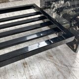 Italian 80s coffee table in marble and glass