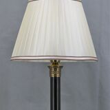 Lamp in gilded bronze and patinated empire style pleated lampshade