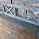 Indian bench in blue lacquered teak