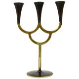 Brass chandelier by Richard Rohac, mid-century candle holder, Vienna, Austria, 1950s.