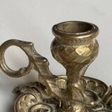 Cellar rat candlesticks (pair) in vintage bronze, re-edition from the 80s