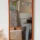 Teak mirror with shelf | Vintage 1960s Danish design