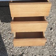 Desk 3 drawers wood and black metal year 50 vintage