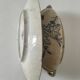 Small vegetable dish on a stand HB Choisy-le-Roi decoration Pine late 19th century