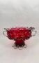 Jardinière en verre rouge framboise, goût d’Auguste Jean ou Legras