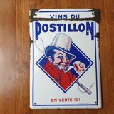 Enamelled plate wines of postillon