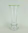 1970s glass VASE by eisch thick clear glass and bubble glass green rim