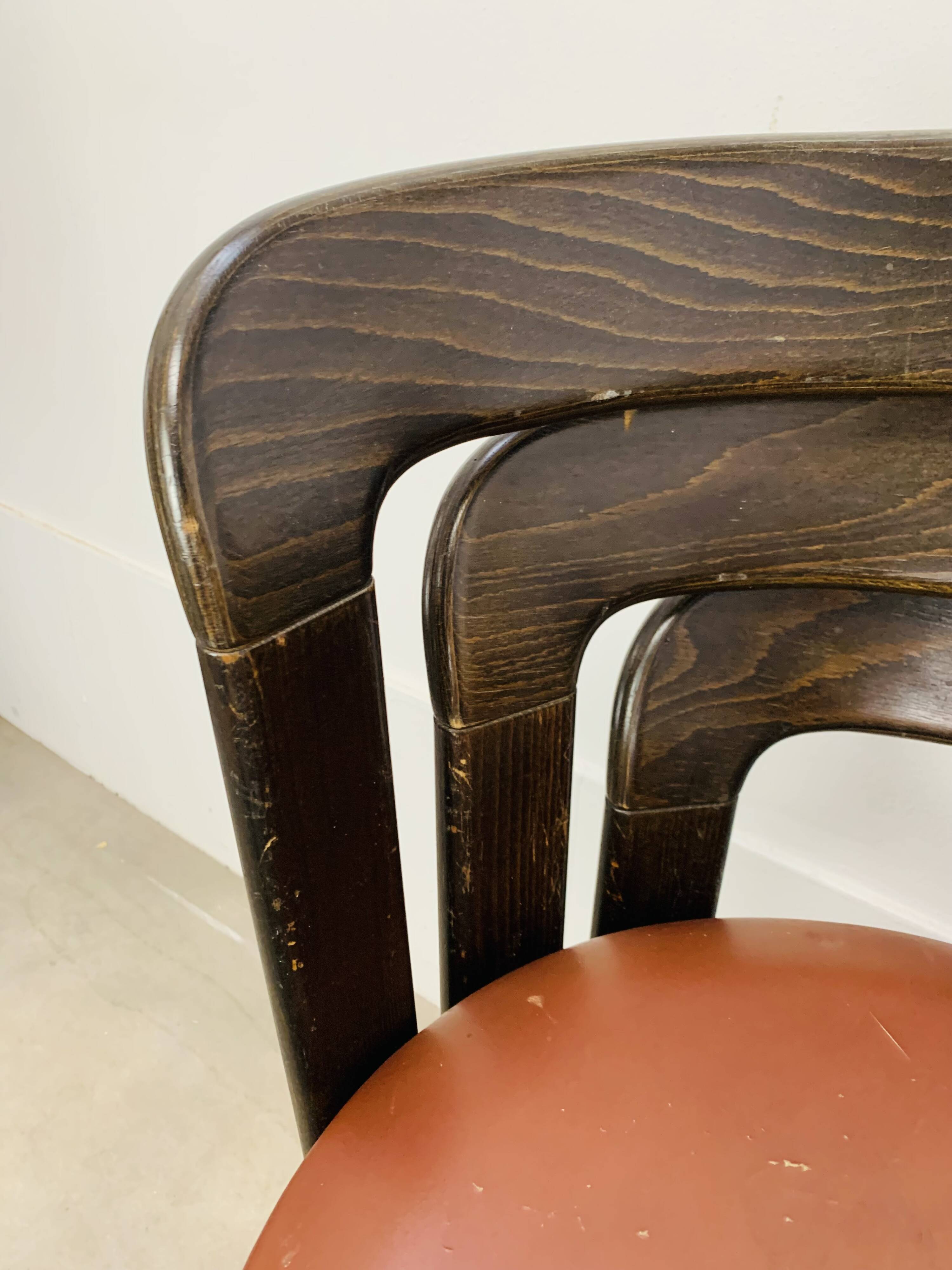 8 Bruno Rey chairs for Dietiker, workshop "Chair from Stein am Rhein"