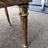 Coffee table gilded wood old marble top side table
