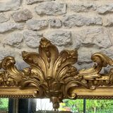 Miroir à fronton doré à la feuille d’or 164cm/99,5cm trumeau