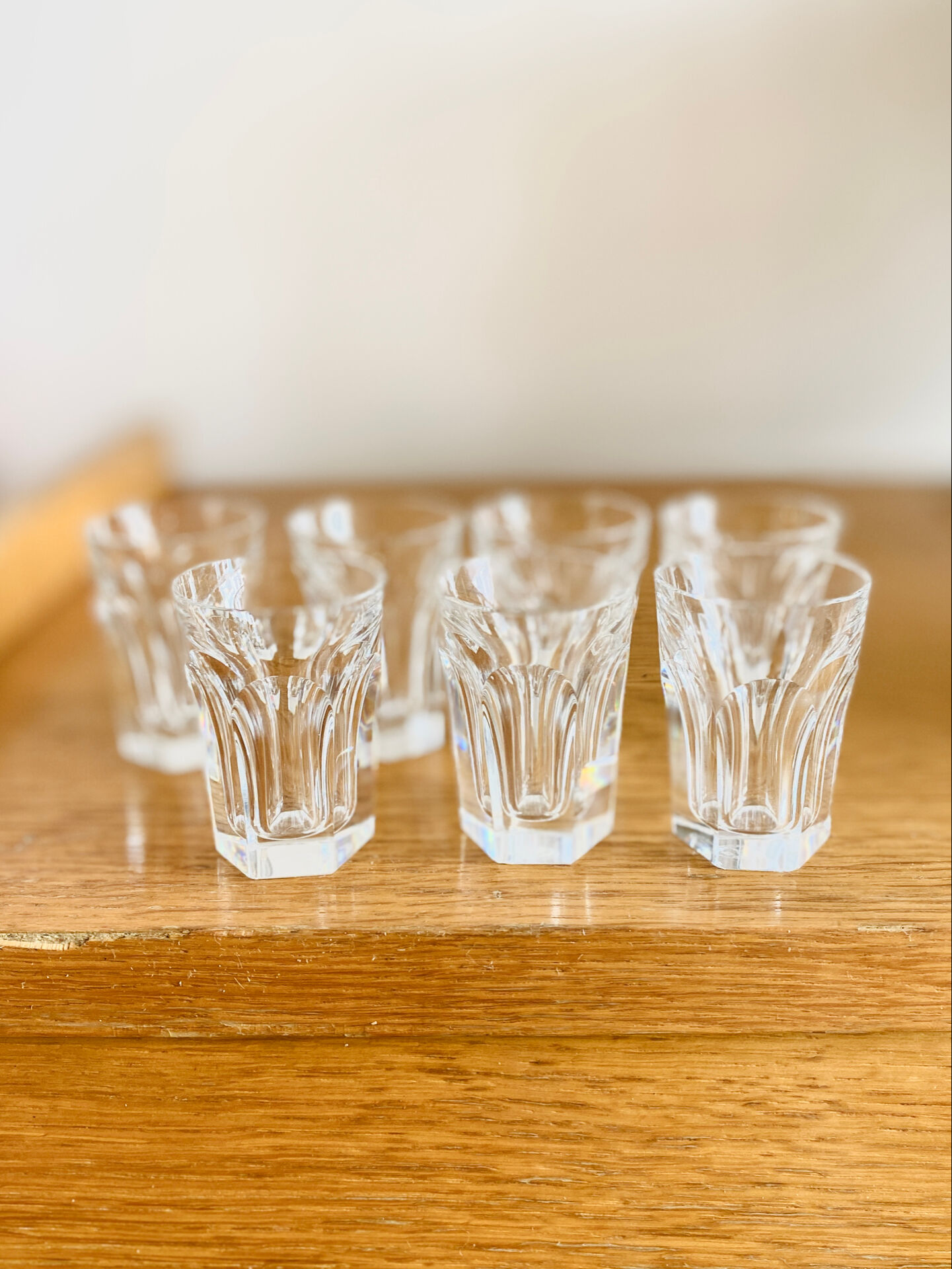 Baccarat crystal liqueur glasses shot glasses