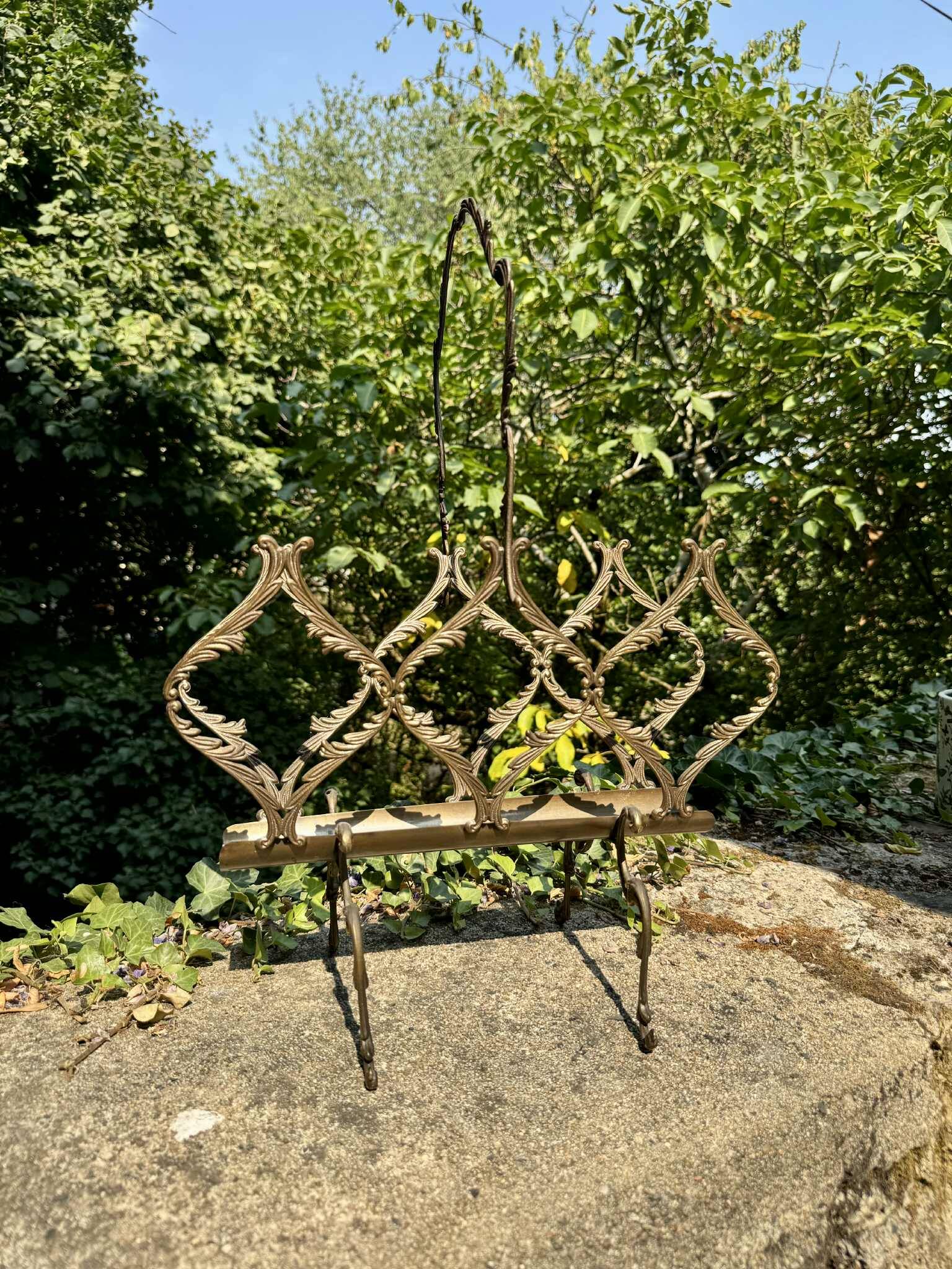 Bronze effect brass magazine rack