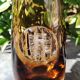 Vintage vase in blown Art glass, Creative design, amber color