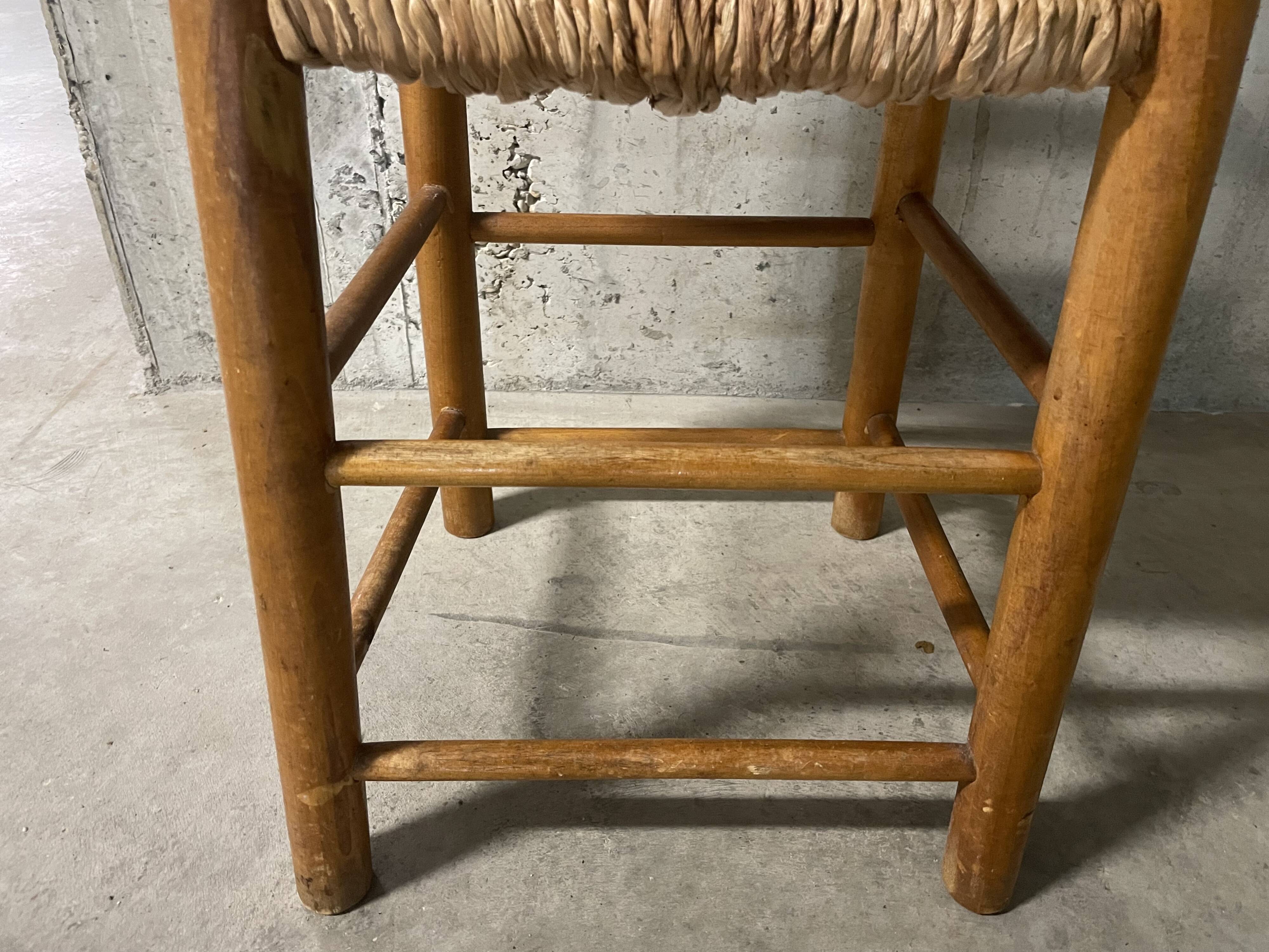 High straw chair for children