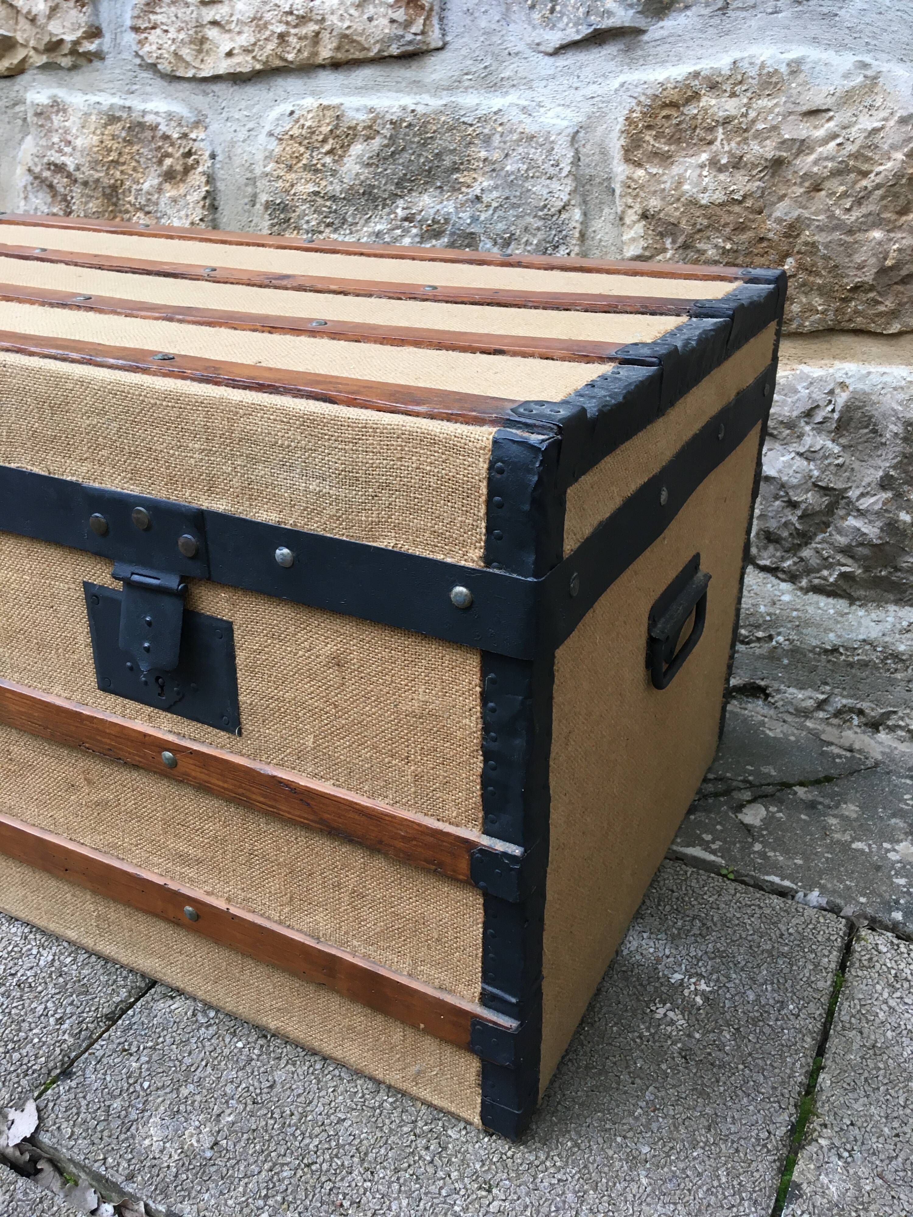 19th-century travel trunk