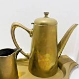 Service à thé en laiton époque Art Nouveau