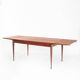 Scandinavian style teak table with two extensions. Vintage. France, 1960s