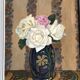 Tableau Art Déco, vases aux roses vers 1920