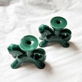 Pair of ceramic candlesticks