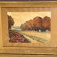 Watercolor Pierre Huvelliez 1891-1959 view park Palace of Versailles