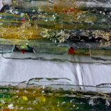 Pair of raak glass appliques, Willem Van Oyen, Chartres model