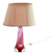 Val St-Lambert Belgium vintage crystal table lamp 1960s