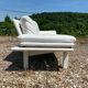 Danish Komfort white leather sofa
