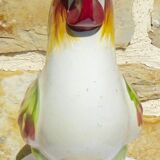 Old pitcher in slip - rooster - signature under the base - les islettes -