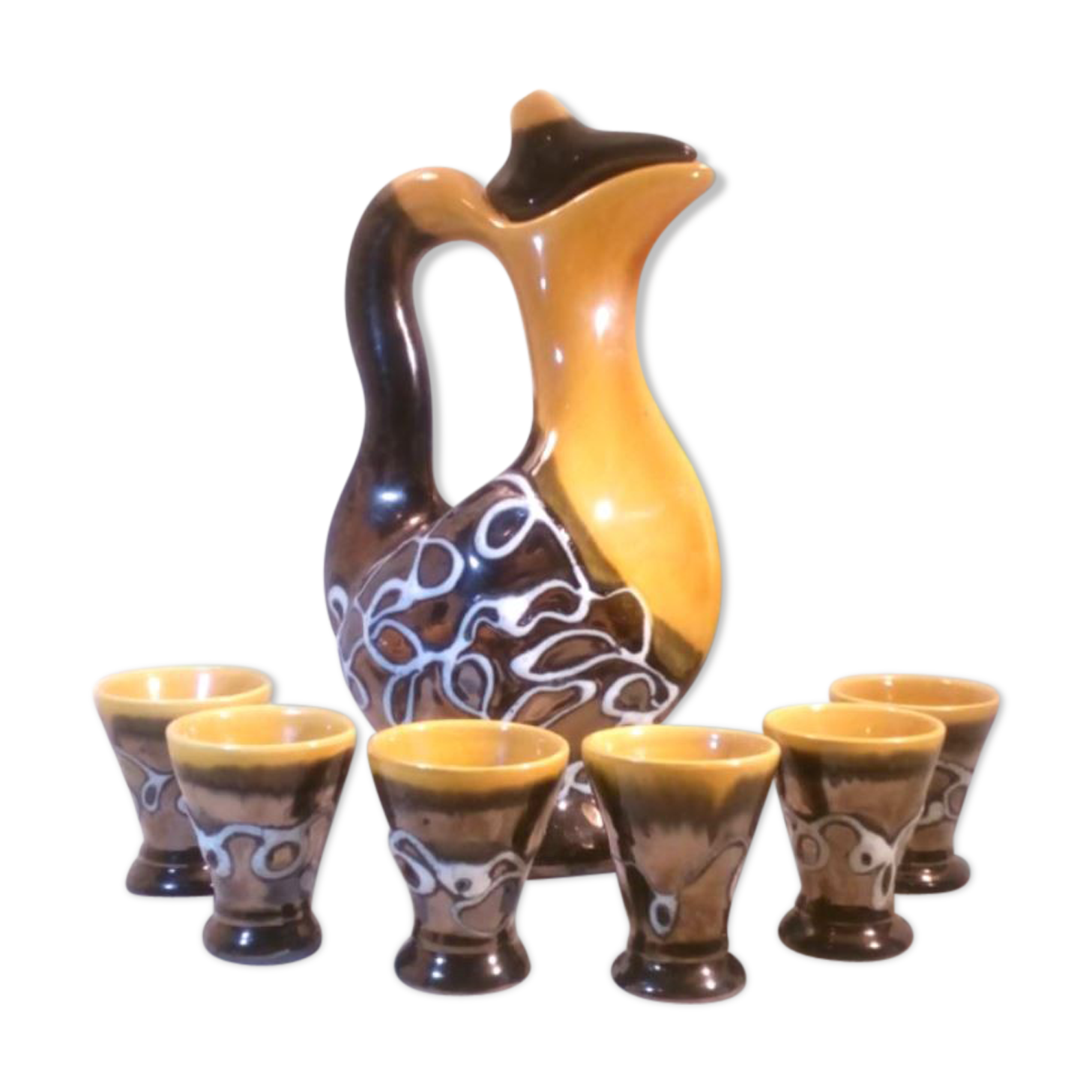 Liquor, Zoomorphic, "Vallauris" service
