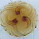 Empty cup tripod pocket in yellow smoked pressed glass