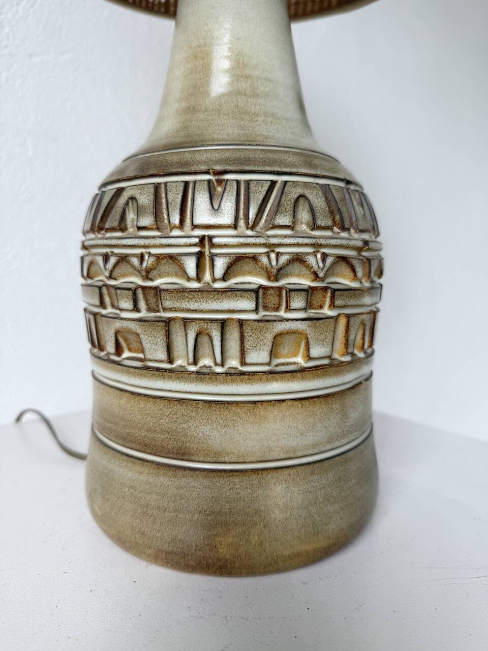 Ceramic table lamp by Marius Bessone