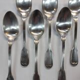 6 small silver-plated dessert spoons