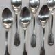 6 small silver-plated dessert spoons
