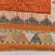 3x11 Burnt Orange Handknotted Hallway Rug, Turkish Vintage Runner Rug