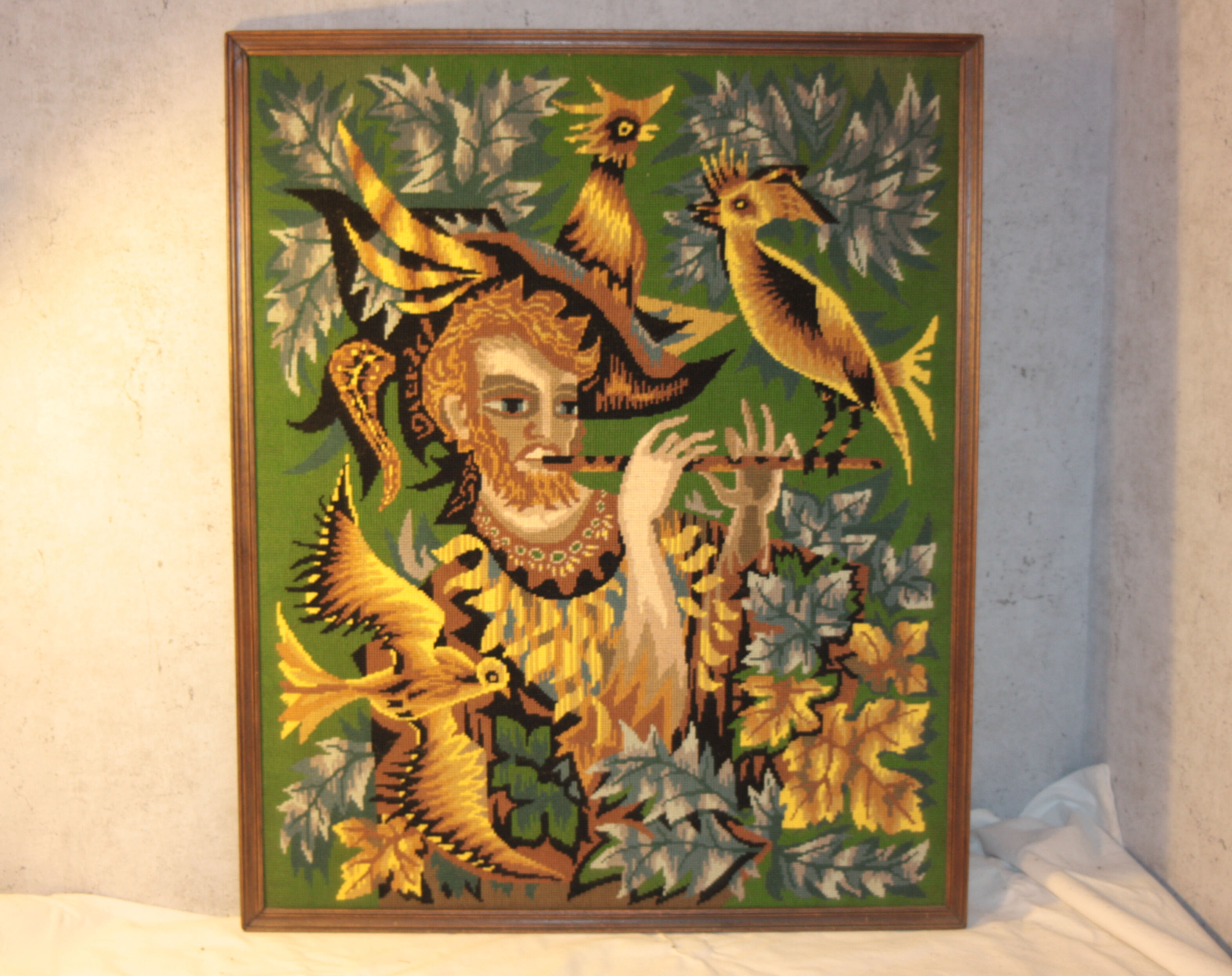 Vintage tapestry "l'oiseleur"