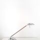 Desk lamp - incm , elea- contemporary design - chrome metal & wood - 1990