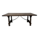 Monastery table with twisted legs in solid walnut, 19th century.