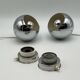 60s lamp set Reggiani Eyeball  chromed globe wall lamps - space age desk lamps