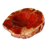 Vintage ashtray / pocket in red alabaster by Romano Bianchi, Italy 1960