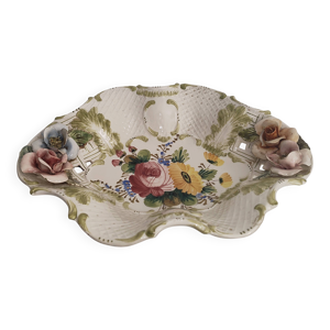 Coupe ajourée en céramique - fleurs