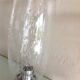 Pair of vintage 1970s-80s glass and chrome wall lights with teardrop shapes