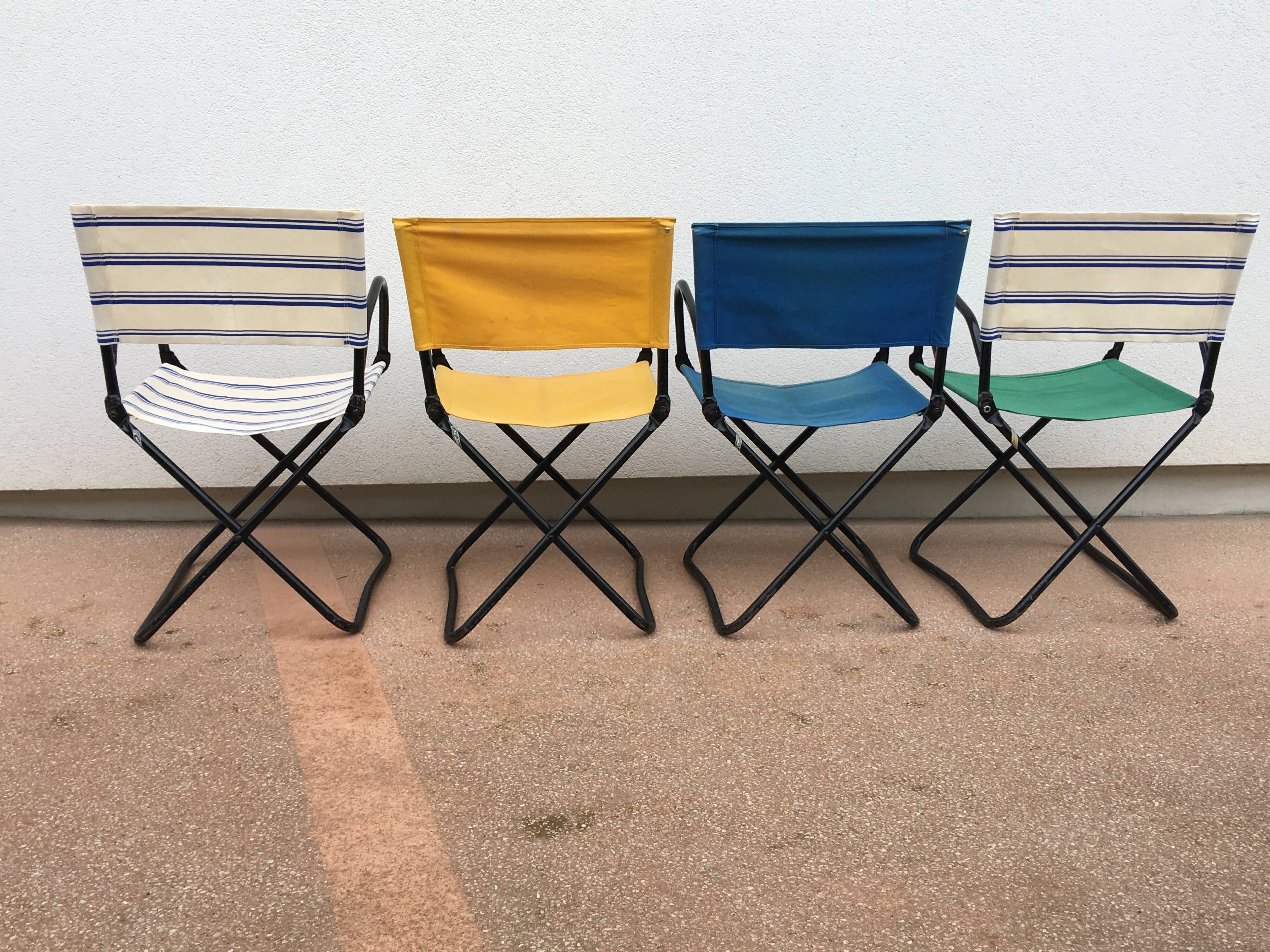 4 fauteuils pliants Chambord, années 1950