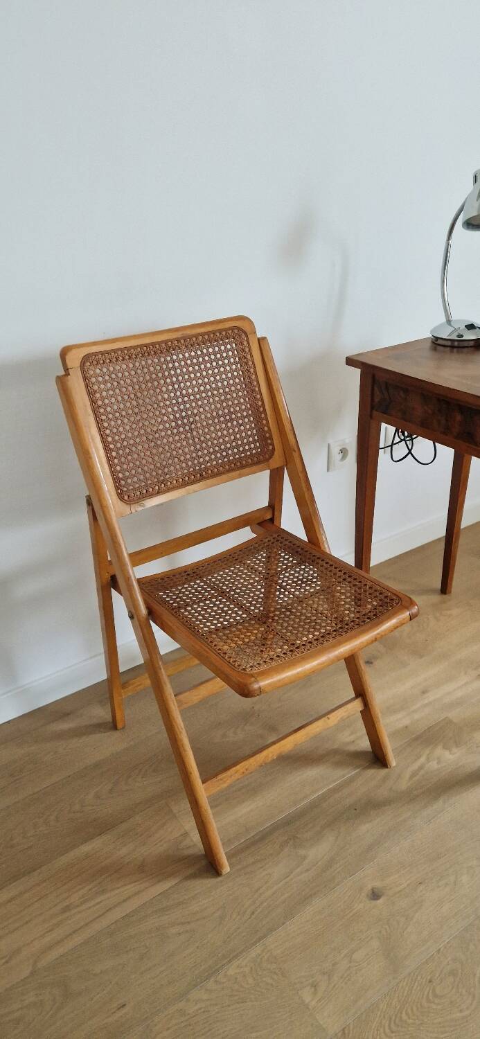 Cannage folding chair 1970