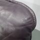 Italian dark purple leather swivel lounge chair, 1980s