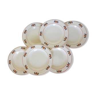 6 hollow plates in iron earth of the Salins model Mimosa 210753