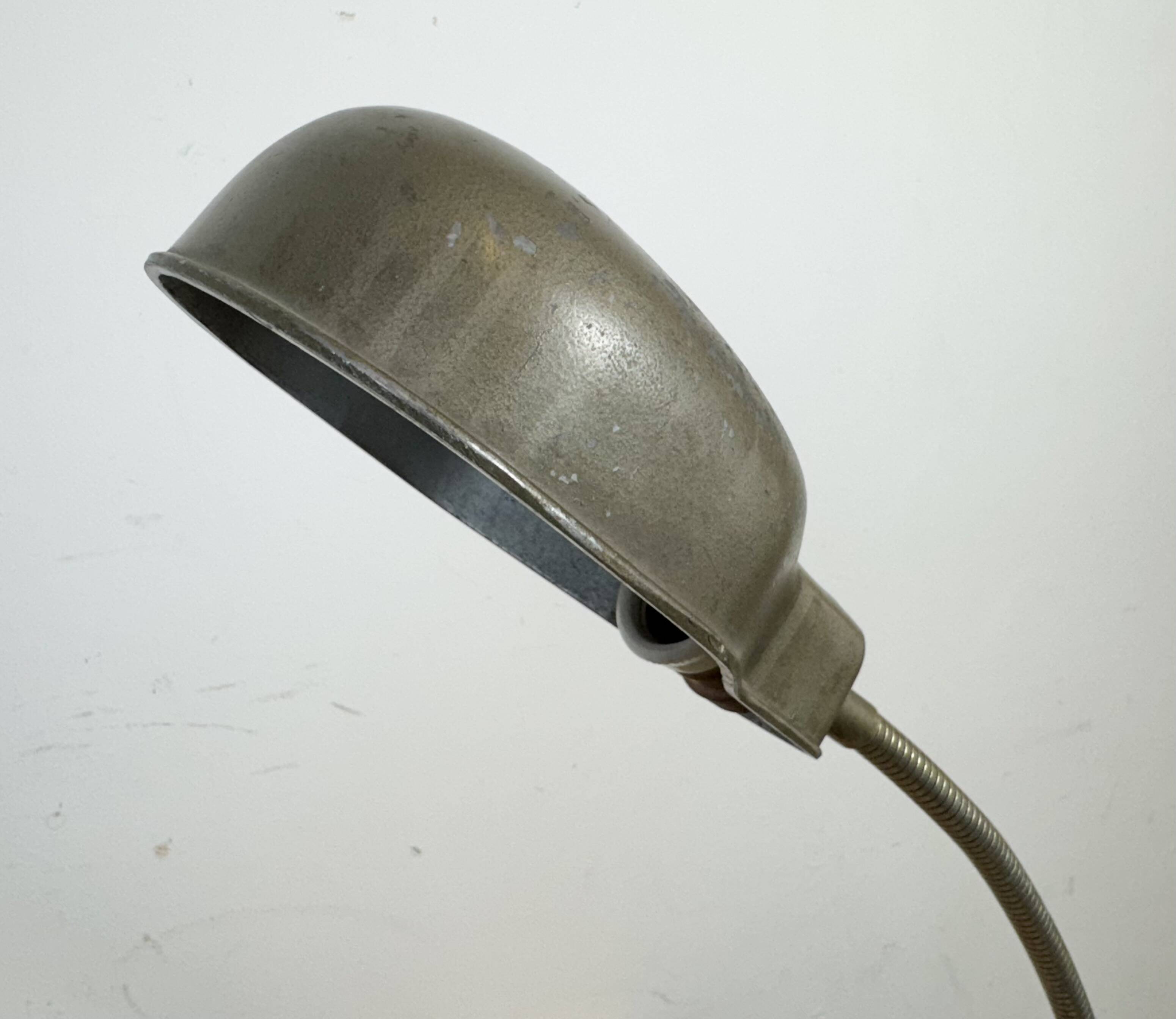 Vintage Grey Italian Gooseneck Table Lamp from GCME, 1950s