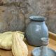 Old bluish grey ceramic vase