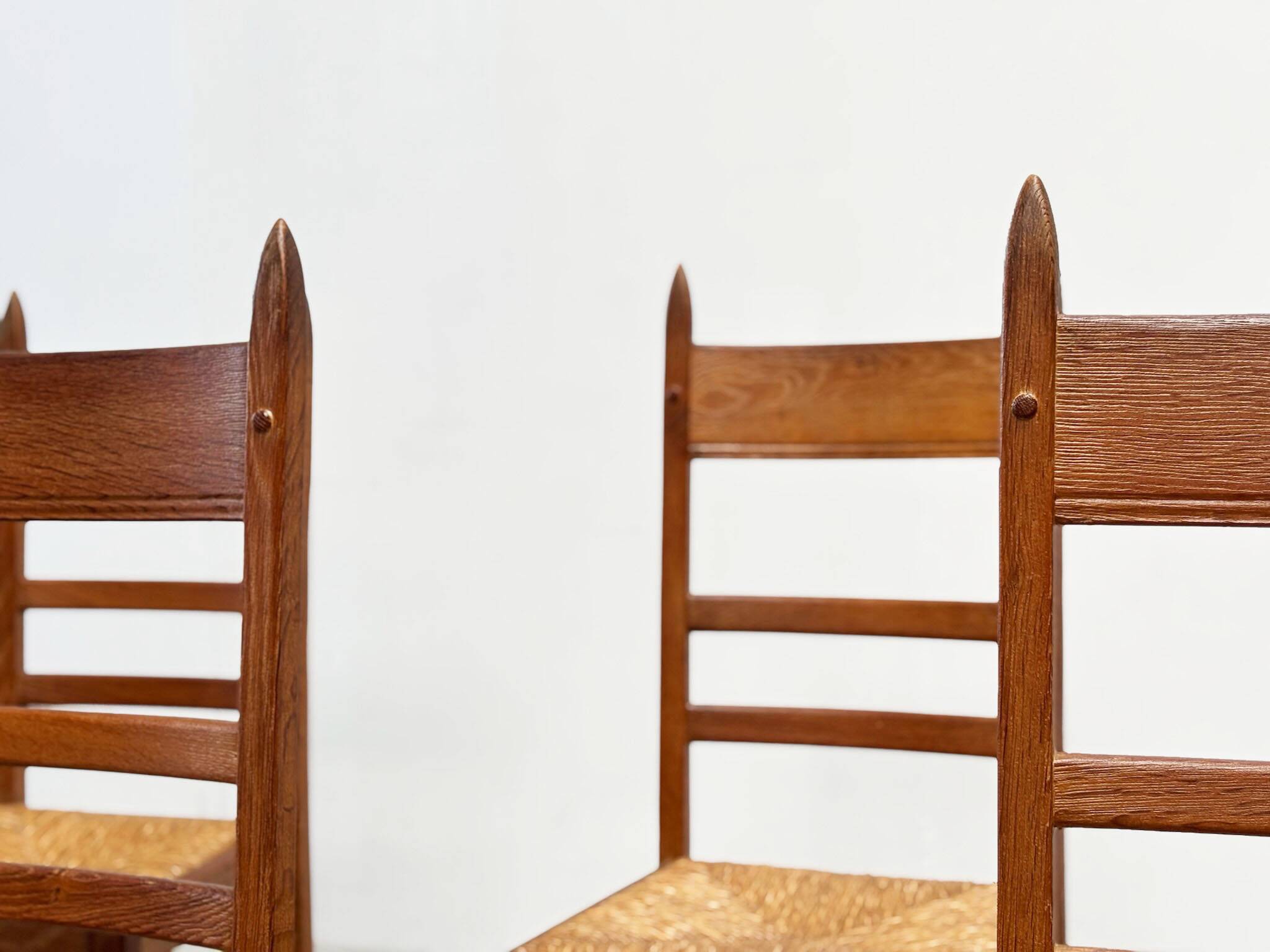 Set of eight French dining chairs